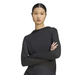 Women's long-sleeve hooded T-shirt adidas Soft Lux image-4