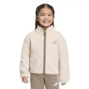 Casaco em polar com fecho de correr criança adidas Este Alpaca Sherpa image-1