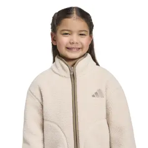 Casaco em polar com fecho de correr criança adidas Este Alpaca Sherpa image-6