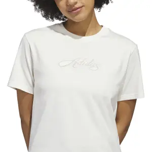 Women's T-shirt adidas Cursive Wordmark Graphic image-4
