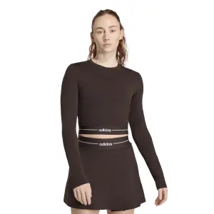 T-shirt manches longues crop femme adidas Hyperglam image-1