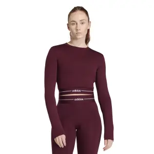 T-shirt manches longues crop femme adidas Hyperglam image-1