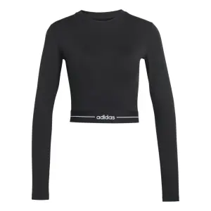 Γυναικείο cropped μπλουζάκι με μακριά μανίκια adidas Hyperglam image-0