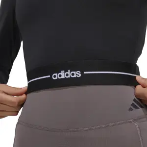 Γυναικείο cropped μπλουζάκι με μακριά μανίκια adidas Hyperglam image-5