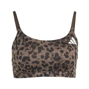Damen-Sport-BH adidas Optime Essentials 3-Stripes Leopard image-0