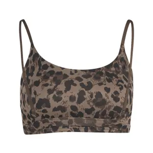 Damen-Sport-BH adidas Optime Essentials 3-Stripes Leopard image-1