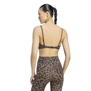 Damen-Sport-BH adidas Optime Essentials 3-Stripes Leopard image-3