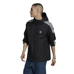 Waterproof jacket with full zipped and 3 stripes adidas Originals Adicolor Classics image-2