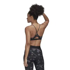 Sujetador estampado ligero para mujer adidas Aeroreact Hyperglam image-6