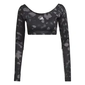 Women's 3-stripes long-sleeved short jersey adidas Hyperglam image-0