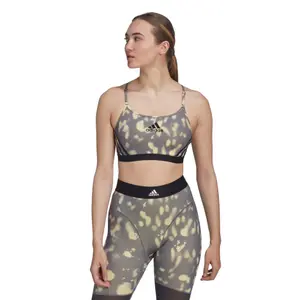 Sujetador de entrenamiento estampado ligero para mujer adidas Aeroreact Hyperglam image-2