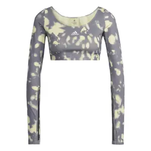 Women's 3-stripes long-sleeved short jersey adidas Hyperglam image-0