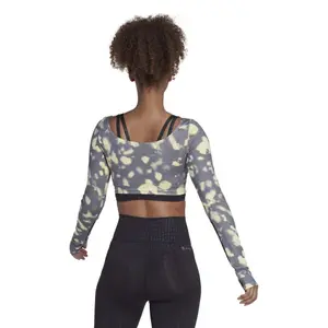 Women's 3-stripes long-sleeved short jersey adidas Hyperglam image-5
