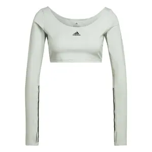 Women's 3-stripes long-sleeved short jersey adidas Hyperglam image-0