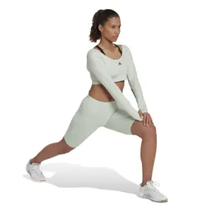 Women's 3-stripes long-sleeved short jersey adidas Hyperglam image-4