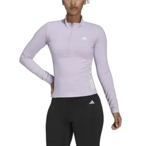 Langarm-Trainingsshirt mit Reißverschluss 7/4 Frau adidas Hyperglam image-2