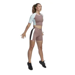 Maillot corto de entrenamiento para mujer adidas Hyperglam image-5