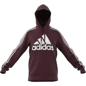 Sweatshirt capuz de lã com logótipo adidas Essentials 3-Stripes image-1