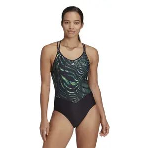 1-dels grafisk badedragt til kvinder adidas Souleaf image-1