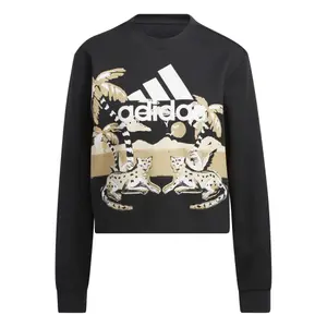 Sweatshirt med rund hals til kvinder adidas FARM Graphic Cropneck image-0