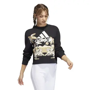 Sweatshirt med rund hals til kvinder adidas FARM Graphic Cropneck image-2