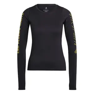 Printed long sleeve jersey to end plastic waste woman adidas image-0