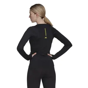 Printed long sleeve jersey to end plastic waste woman adidas image-3