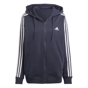 Sweat à capuche zippé oversize femme adidas Essentials 3-Stripes French Terry image-0