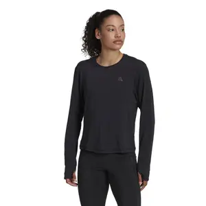 Maillot à manches longues femme adidas Run icons made with nature image-1