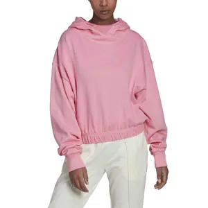Kort sweatshirt med hætte til kvinder adidas Studio Lounge image-4