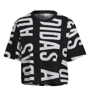 Camiseta corta de mujer con estampado completo adidas Essentials image-3