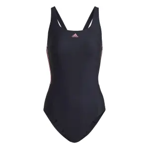 Traje de baño de 1 pieza de longitud media y 3 bandas para mujer adidas image-1