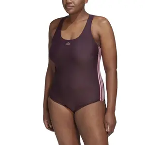 Traje de baño clásico de 1 pieza para mujer con 3 rayas adidas image-4