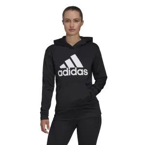 Hooded sweatshirt with large logo woman adidas Aeroready image-1