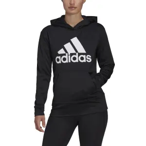Hooded sweatshirt with large logo woman adidas Aeroready image-2