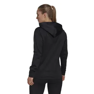 Hooded sweatshirt with large logo woman adidas Aeroready image-4