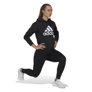 Hooded sweatshirt with large logo woman adidas Aeroready image-3