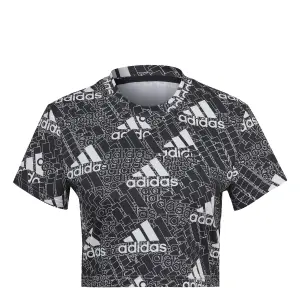 Camiseta crop con logo para mujer adidas Aeroready image-0