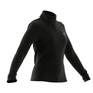 adidastechfit langærmet træningstrøje med kvart lynlås til kvinder  image-3