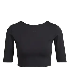 Camiseta de mujer con espalda abierta adidas Aeroready Studio image-3