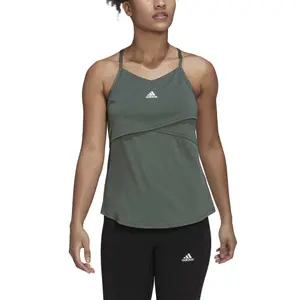 Camiseta de tirantes entallada para mujer adidas Aeroready Studio Crossback image-4