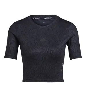 Camiseta crop top de mujer adidas Techfit image-0