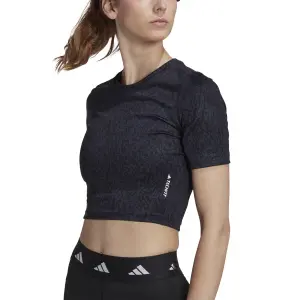 Camiseta crop top de mujer adidas Techfit image-3
