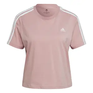 Camiseta de mujer adidas Essentials Loose 3-Stripes Cropped image-0
