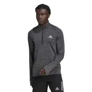 Sudadera cálida de 3 barras con media cremallera adidas Run Icons image-1