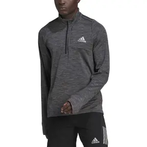 Sudadera cálida de 3 barras con media cremallera adidas Run Icons image-2