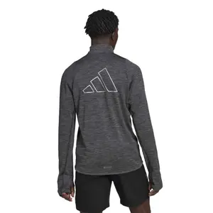 Sudadera cálida de 3 barras con media cremallera adidas Run Icons image-3