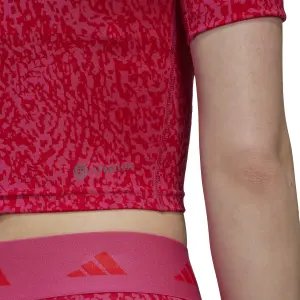 T-shirt de senhora de topo de cultura impressa adidas Techfit image-6
