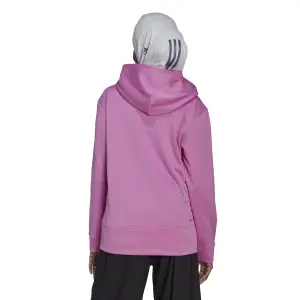 Felpa con cappuccio con logo grande da donna adidas Aeroready image-4
