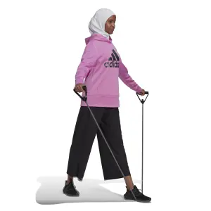Felpa con cappuccio con logo grande da donna adidas Aeroready image-3